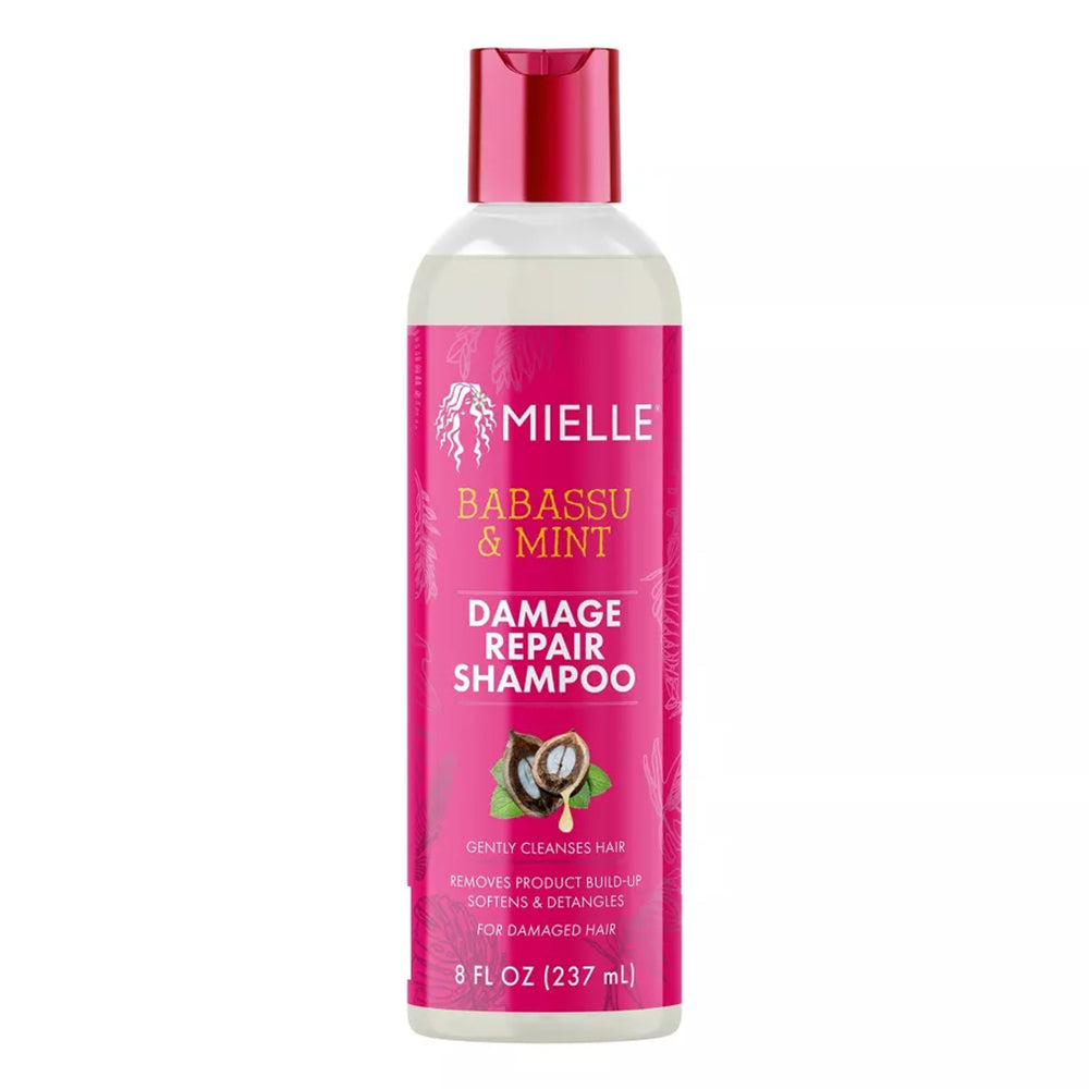 Mielle Babassu and Mint Damage Repair Shampoo for Hydration Shine and Restoring Damaged Hair 8Oz (237ml)